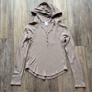 Project Social T thermal hoodie top